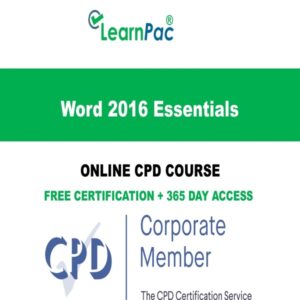 Word 2016 Essentials Training – Online Course – CPDUK Accredited